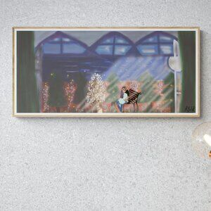 The Kiss | Romantic Art | Modern Wall Art Decor | Minimalist Digital Prints